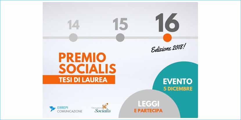 Premio Socialis 2018 – XVI edizione