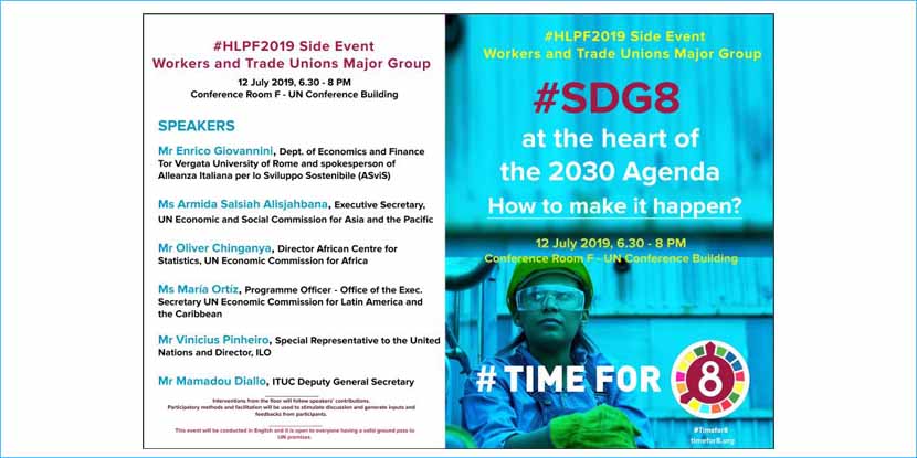 Decent work and just transition at the heart of the 2030 Agenda