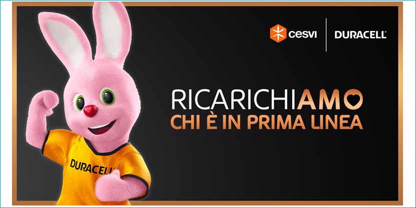 Duracell per Cesvi: RicarichiAMO chi è in prima linea