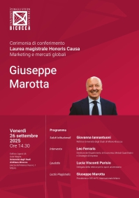 L’Università di Milano-Bicocca conferisce laurea h.c. in Marketing a Giuseppe Marotta