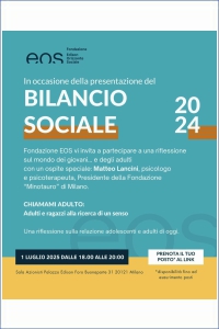 Fondazione EOS invita alla Presentazione del Bilancio Sociale 2024