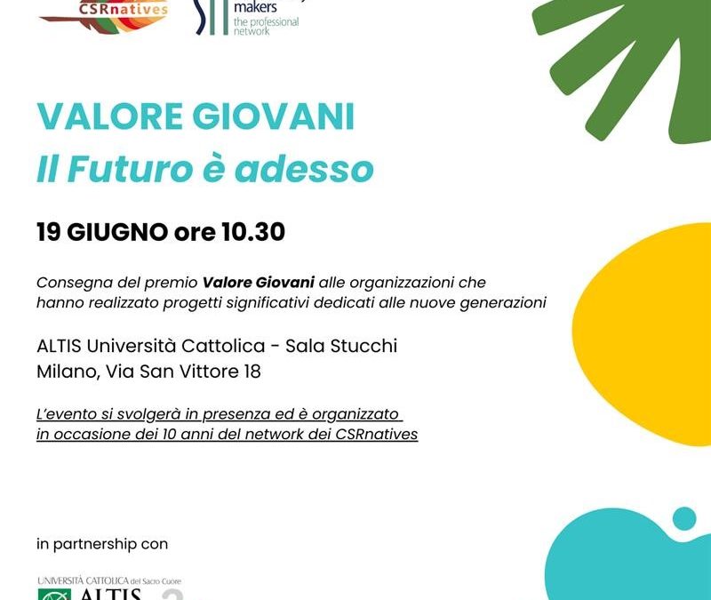 Valore Giovani – Il Futuro è adesso
