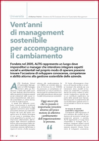 ALTIS: Vent’anni di management sostenibile per accompagnare il cambiamento